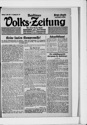 Berliner Volkszeitung vom 09.05.1926