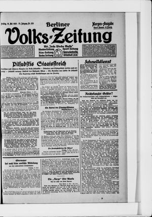 Berliner Volkszeitung on May 14, 1926