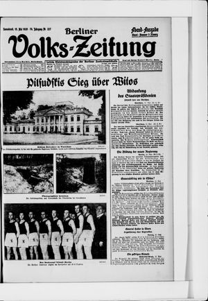 Berliner Volkszeitung vom 15.05.1926