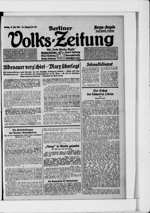 Berliner Volkszeitung on May 16, 1926