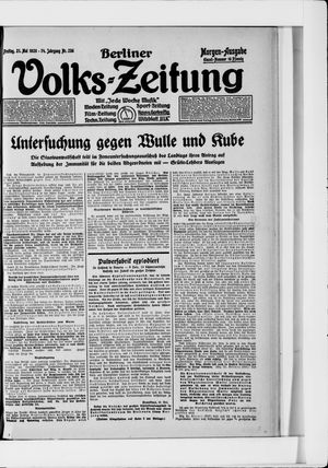 Berliner Volkszeitung on May 21, 1926