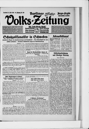 Berliner Volkszeitung on May 22, 1926
