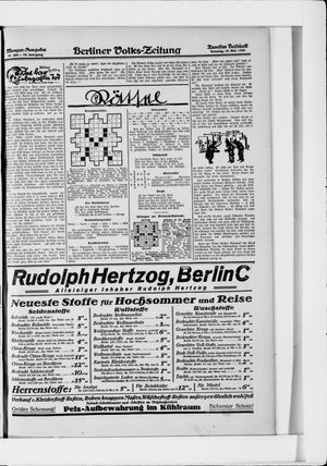 Berliner Volkszeitung on May 23, 1926