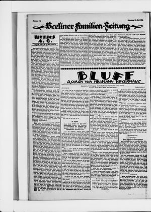 Berliner Volkszeitung vom 25.05.1926