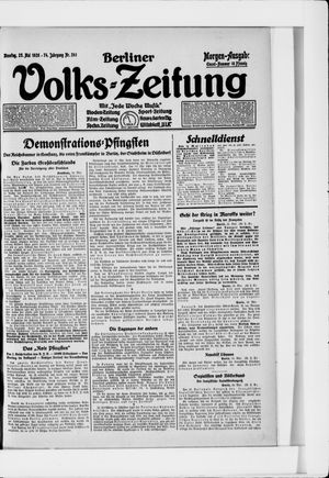 Berliner Volkszeitung on May 25, 1926