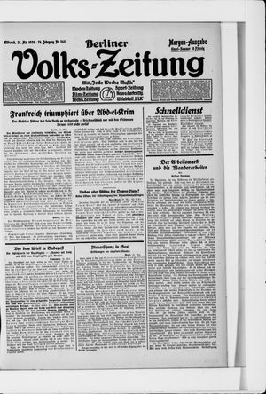 Berliner Volkszeitung on May 26, 1926
