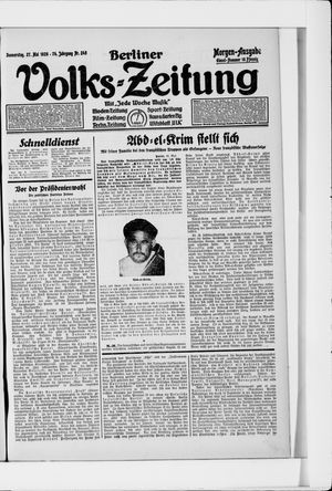 Berliner Volkszeitung vom 27.05.1926