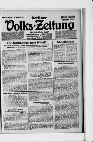 Berliner Volkszeitung on May 30, 1926