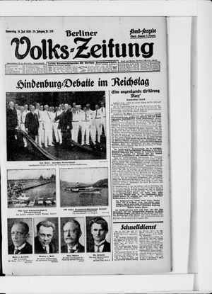 Berliner Volkszeitung vom 10.06.1926