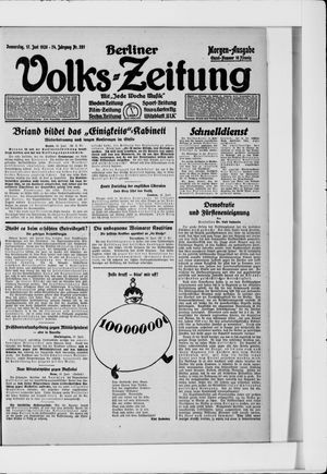 Berliner Volkszeitung vom 17.06.1926