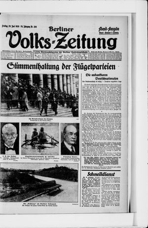 Berliner Volkszeitung vom 25.06.1926