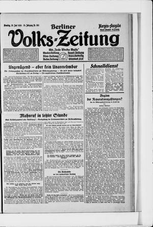 Berliner Volkszeitung vom 29.06.1926