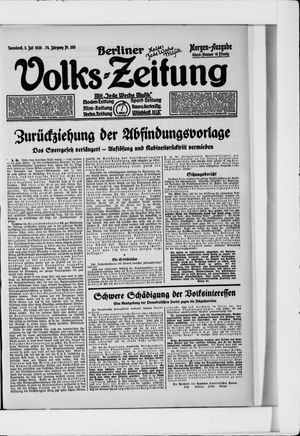 Berliner Volkszeitung vom 03.07.1926