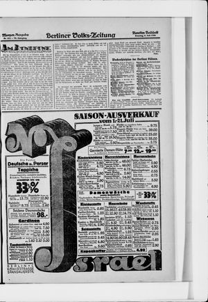 Berliner Volkszeitung vom 04.07.1926