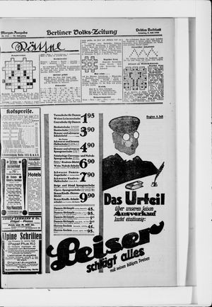 Berliner Volkszeitung vom 04.07.1926