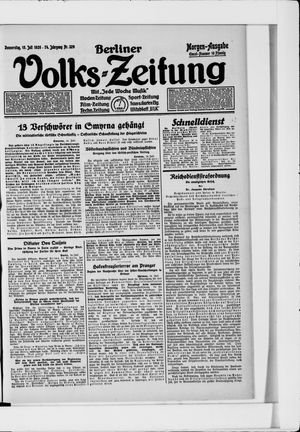 Berliner Volkszeitung vom 15.07.1926