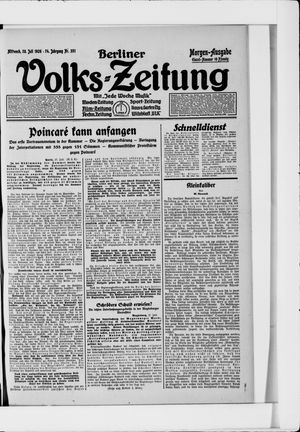 Berliner Volkszeitung vom 28.07.1926