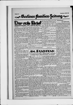 Berliner Volkszeitung vom 29.07.1926