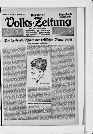 Berliner Volkszeitung vom 29.07.1926