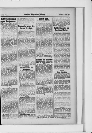 Berliner Volkszeitung vom 03.08.1926