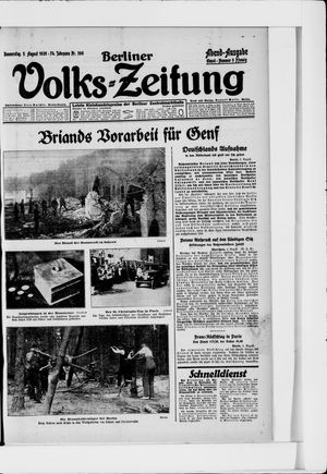 Berliner Volkszeitung vom 05.08.1926