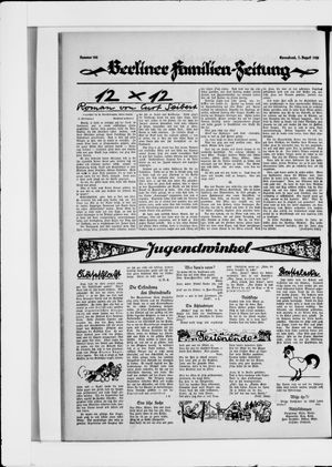 Berliner Volkszeitung vom 07.08.1926