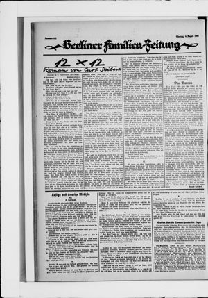 Berliner Volkszeitung vom 09.08.1926