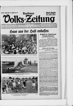 Berliner Volkszeitung vom 09.08.1926