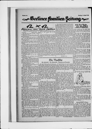 Berliner Volkszeitung vom 10.08.1926