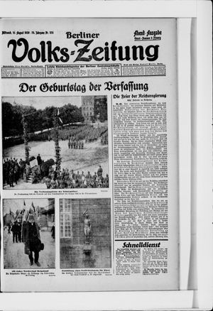 Berliner Volkszeitung vom 11.08.1926