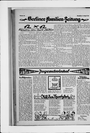 Berliner Volkszeitung vom 14.08.1926