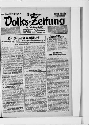 Berliner Volkszeitung vom 15.08.1926
