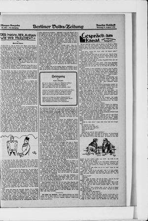 Berliner Volkszeitung vom 15.08.1926