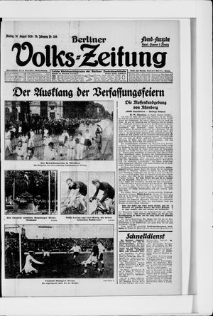 Berliner Volkszeitung vom 16.08.1926