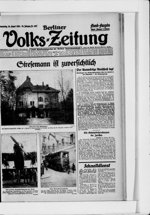 Berliner Volkszeitung vom 26.08.1926
