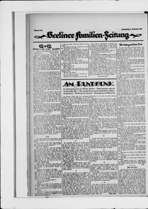 Berliner Volkszeitung on Sep 2, 1926