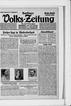 Berliner Volkszeitung vom 12.09.1926