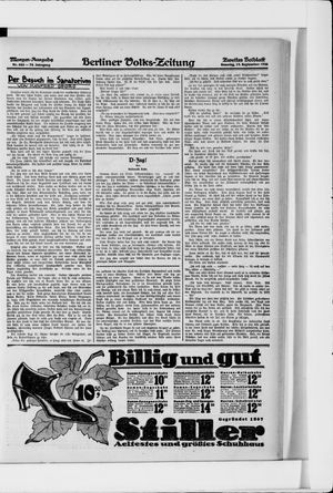 Berliner Volkszeitung vom 19.09.1926