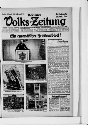 Berliner Volkszeitung vom 25.09.1926