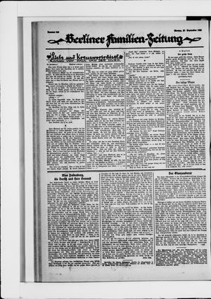 Berliner Volkszeitung vom 27.09.1926
