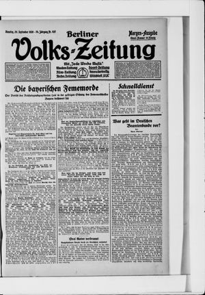 Berliner Volkszeitung vom 28.09.1926