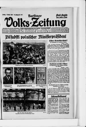 Berliner Volkszeitung vom 01.10.1926