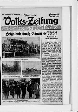 Berliner Volkszeitung vom 11.10.1926