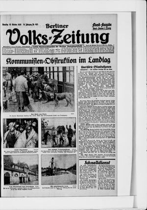 Berliner Volkszeitung vom 12.10.1926