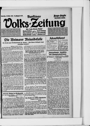 Berliner Volkszeitung vom 14.10.1926