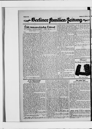 Berliner Volkszeitung vom 25.10.1926