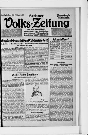 Berliner Volkszeitung vom 28.10.1926