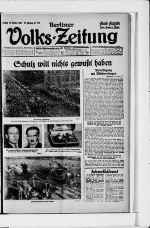 Berliner Volkszeitung vom 29.10.1926