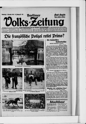 Berliner Volkszeitung vom 04.11.1926