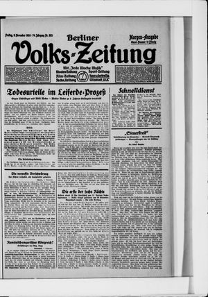 Berliner Volkszeitung vom 05.11.1926